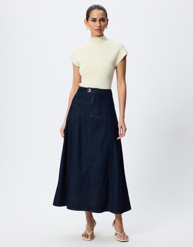Tussah - Tenley Chambray Midi Skirt