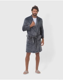 Coast Clothing - Oslo Mens Dressing Gown - Charcoal