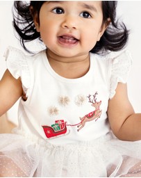 Bebe by Minihaha - Christmas Festive Reindeer Tutu Bodysuit - Babies
