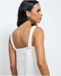 AERE - Tansy Linen Mini Dress