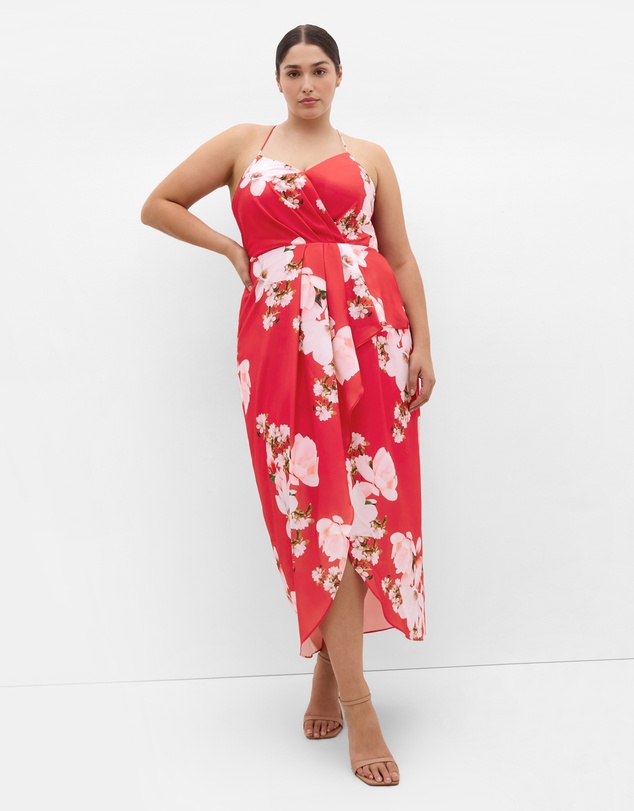 City Chic - Lotus Print Maxi Dress