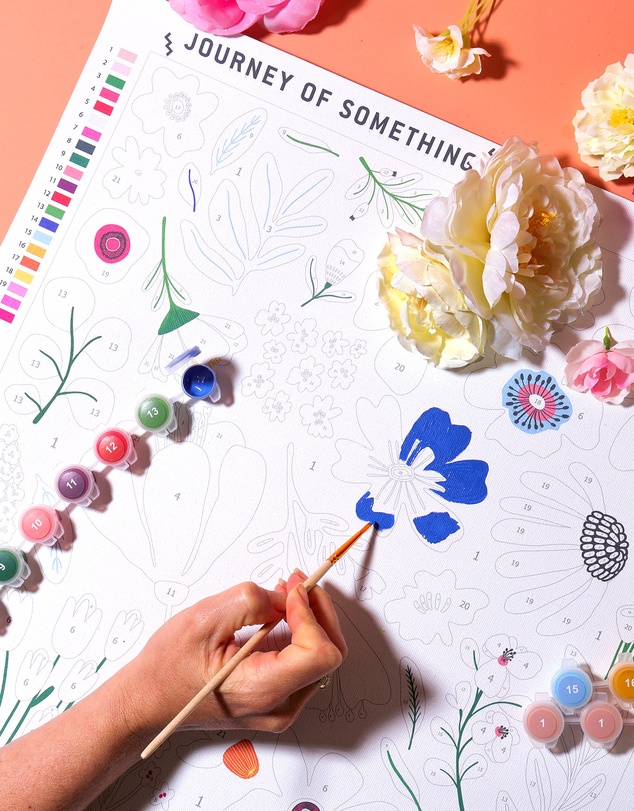 Journey Of Something - Paint by Numbers - Pressed Flowers