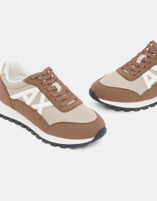 Armani Exchange - Drop Micro Suede Sneakers - Women's