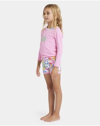 Billabong - Girls 0 to 5 Sun Shift Rash Vest Set