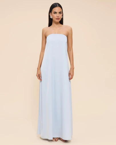 CHANCERY - Olivia Strapless Satin Maxi Dress