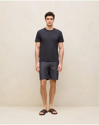 Trenery - Yarn Dyed Cotton Stripe Short in Navy