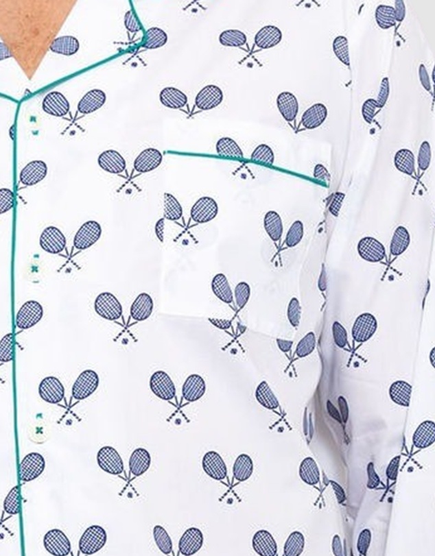 Sant And Abel - Men's Tennis Navy Long PJ Set