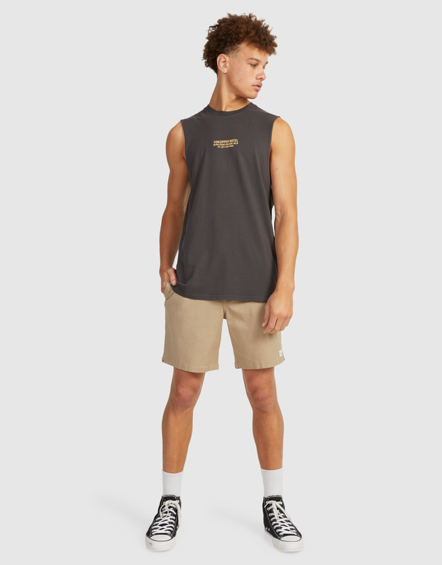 VonZipper - Mens Twill Dogs Elastic Waist Shorts