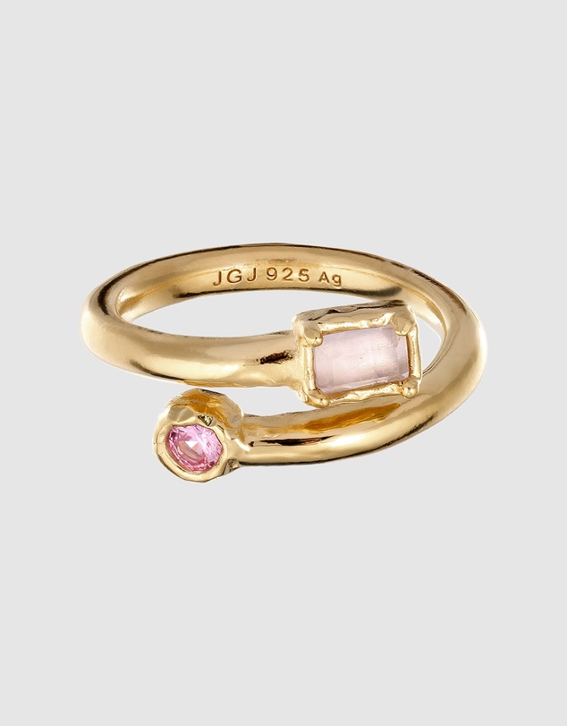 Haze & Glory - ICONIC EXCLUSIVE - Luna Rose Wrap Ring in 925 Silver Vermeil