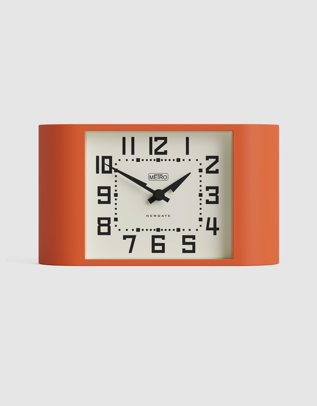Newgate - Newgate Mini Metro Mantel Clock-Pumpkin Orange