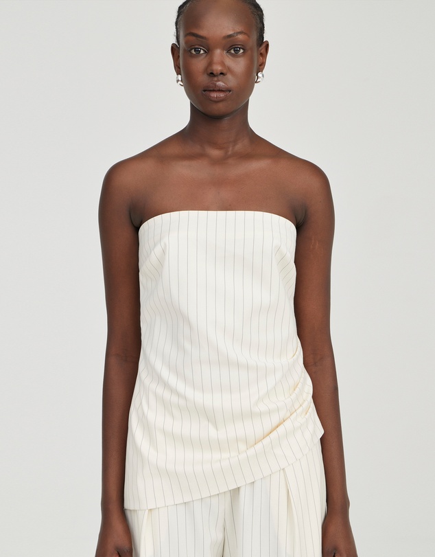 Third Form - Obscura Pinstripe Strapless Top