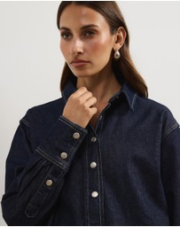 Atmos&Here - Romy Oversized Denim Shirt