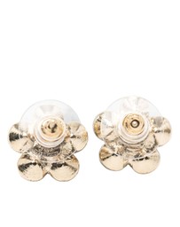 Pre-Loved by Azura Reborn - Pre-Loved Gold Plated CC Crystal Floral Push Back Earrings