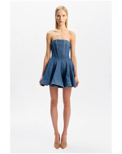 Bardot - 030 Denim Strapless Mini Dress