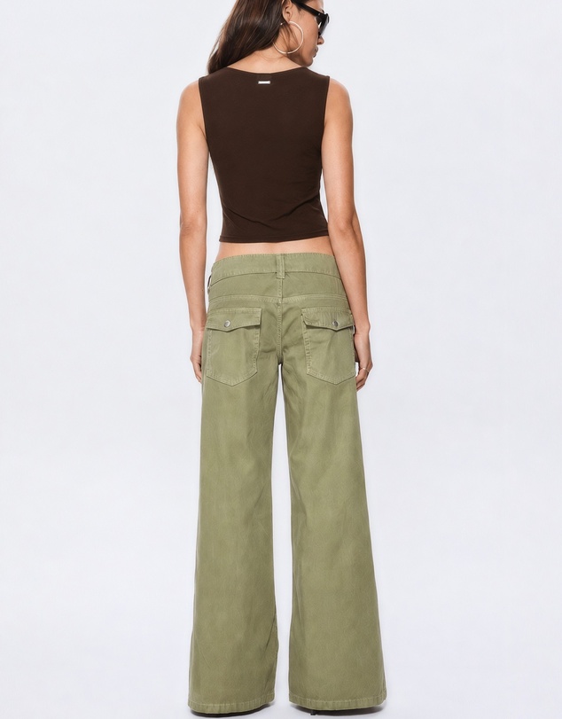 Abrand - 00 SUPER LOW WIDE DRILL KHAKI