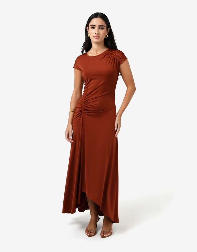 Forcast - Kim Asymmetric Ruched Dress