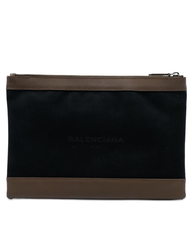 Pre-Loved by Azura Reborn - Pre-Loved Canvas Navy Clip M Clutch