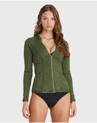 Aqua Blu Australia - Olive Lyla Rash Guard