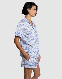 Sant And Abel - Women's Skydog Blue Short PJ Set