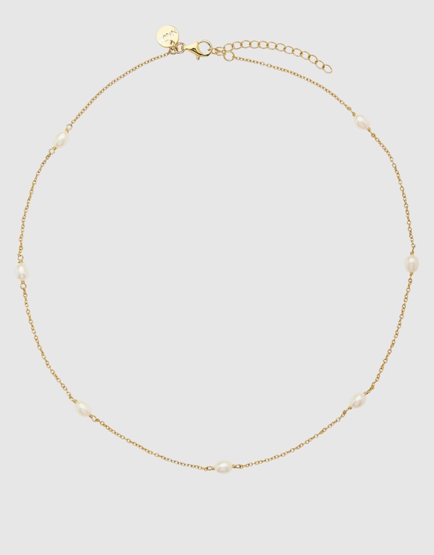 Najo - Tidal Whisper Yellow Gold Pearl Necklace