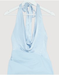Revibe - Repaired Shona Joy Dillon Cowl Neck Maxi Dress - AU 8
