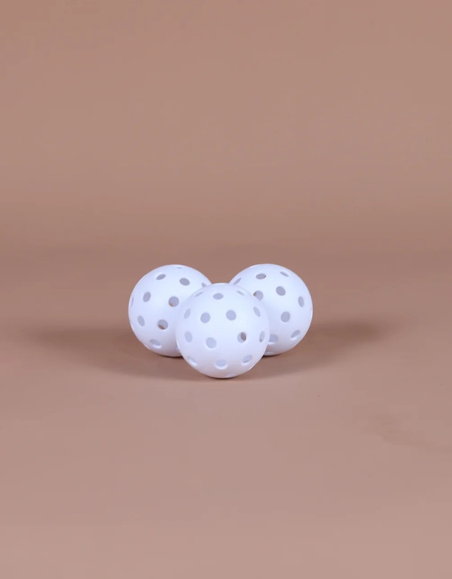 Pulse Pickleball - Set of 3 White Pickleballs