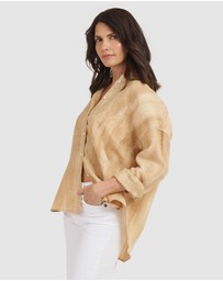 CAMIXA - Exalina Oversized Crinkle Linen Shirt