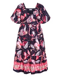 City Chic - Simona Print Puff Sleeve Dress