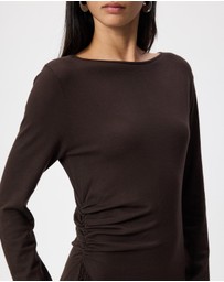 & Other Stories - Asymmetric Fringe Midi Dress