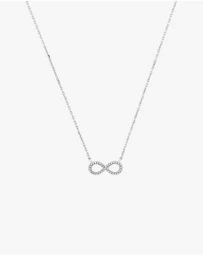 Michael Hill - Infinity Necklace with Diamonds in Sterling Silver