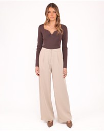 Petal & Pup - Trinity Long Sleeve Top - Chocolate Brown