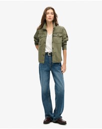 Superdry - Studios Slub Embroidered Vee Tee