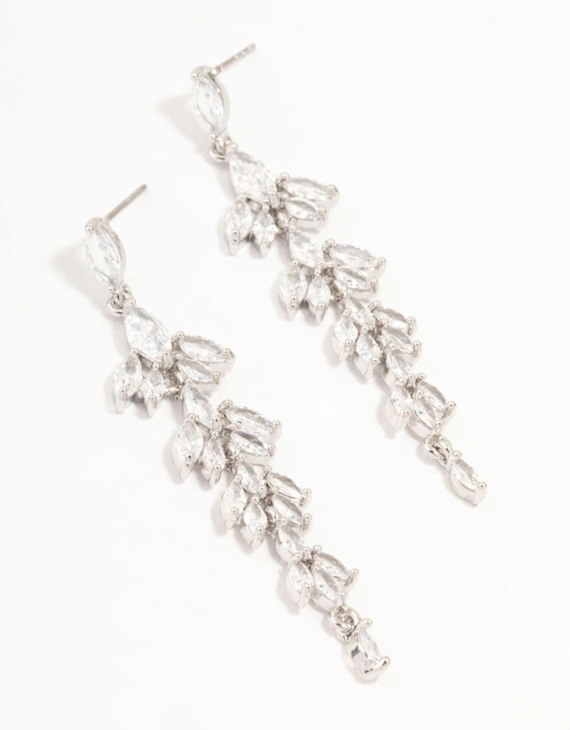 Lovisa - Silver Chandelier Cubic Zirconia Drop Earrings