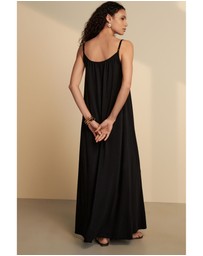 NEXT - Maxi Length Trapeze Shape Ruched Neckline Thin Vest Strap Dress