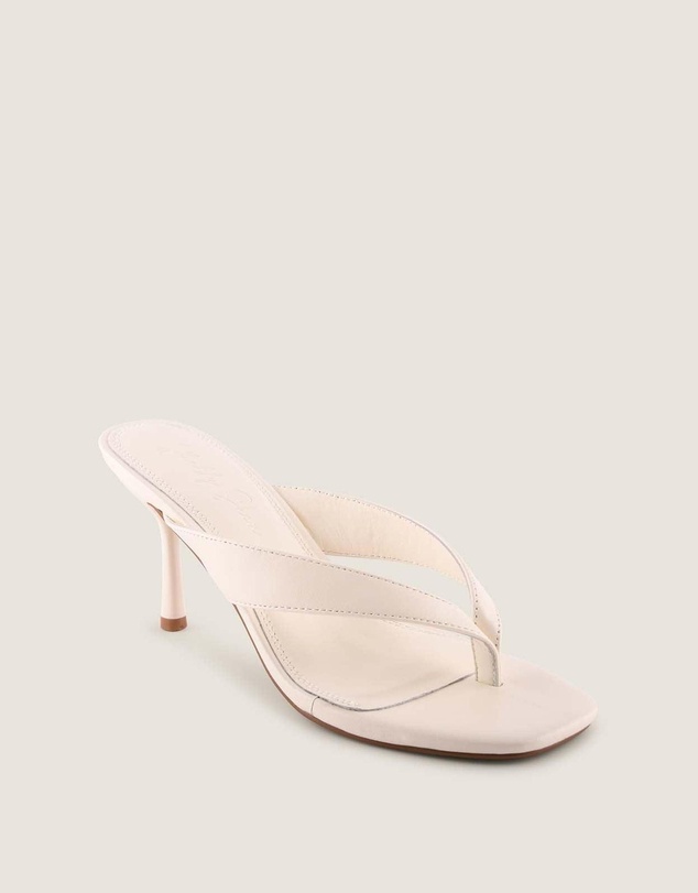 Shelly Shen - Pia High Sandals White Leather