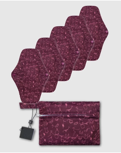 B Free Intimate Apparel - Reusable Stay-Dry Leakage & Period Pads - 5 Pack