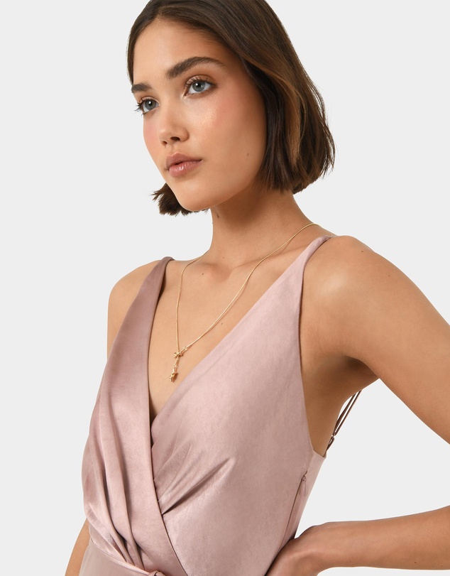 Forcast - Cherish Tie-Waist Midi Dress