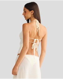 Vacay Swimwear - Aurelia Top Off-White