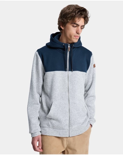 Quiksilver - Mens Keller Block Zip Up Hoodie