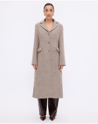 Minima Esenciales - Leni Wool Houndstooth Coat