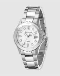 Maxum - Liberty White Dial With Silver Tone Bracelet & Case