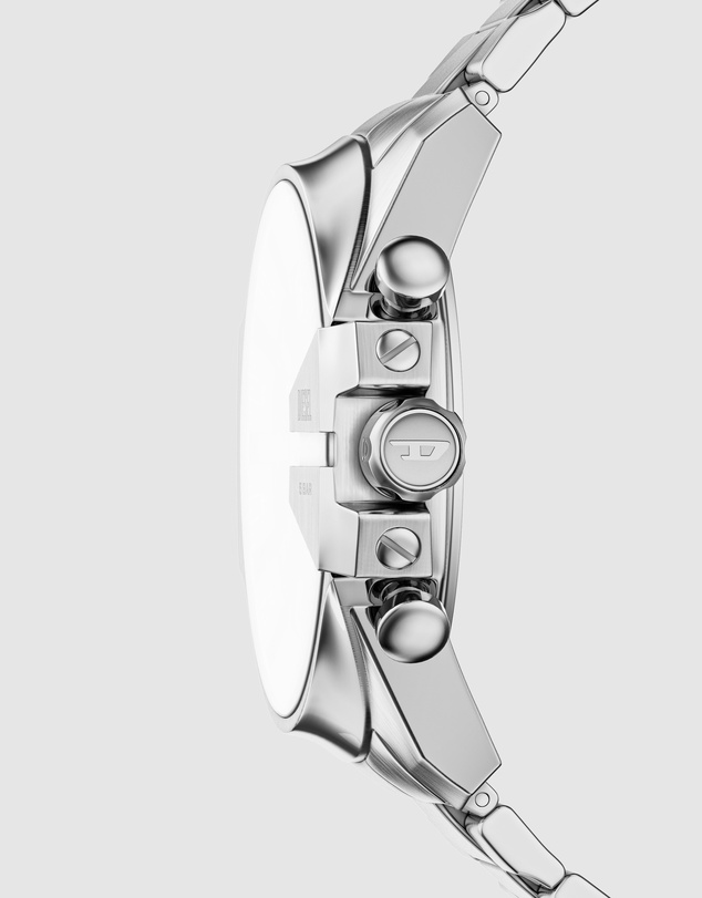 Diesel - Mega Chief Slim Silver Tone Chronograph Watch
