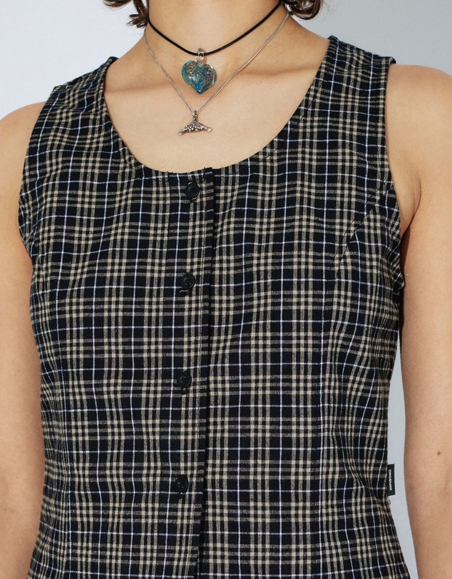 Dr Denim - Zola Top Black Summer Check