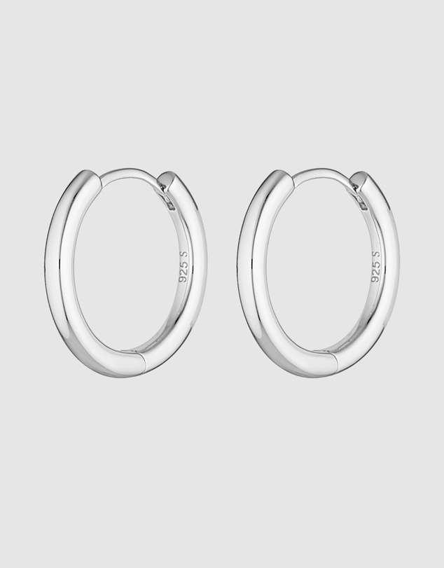HOUSE OF SLANI - Classic Silver Sha Medium Hoops