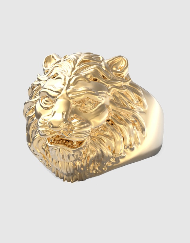 GUESS - GUESS Lion Head Gold-Tone Ring