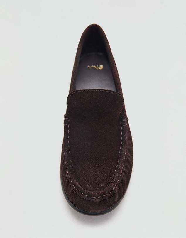 M.N.G - Gathered Suede Moccasins