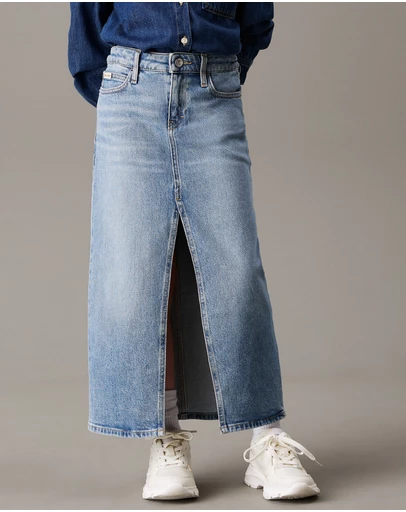 Calvin Klein Jeans - Girls Straight Denim Maxi Skirt