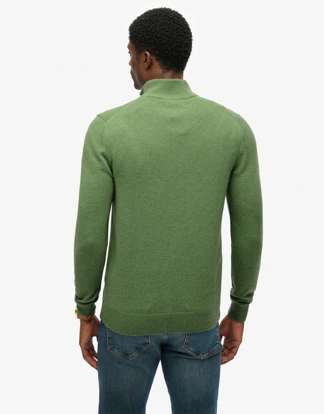 Superdry - Wool Blend Half Zip Slim Fit Jumper