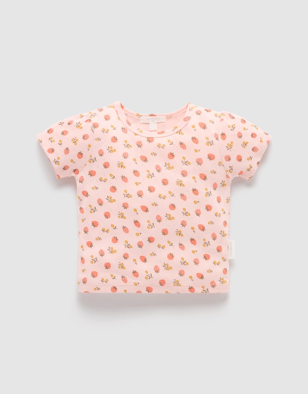 Purebaby - Pointelle Short Sleeve Tee-Kids-Babies