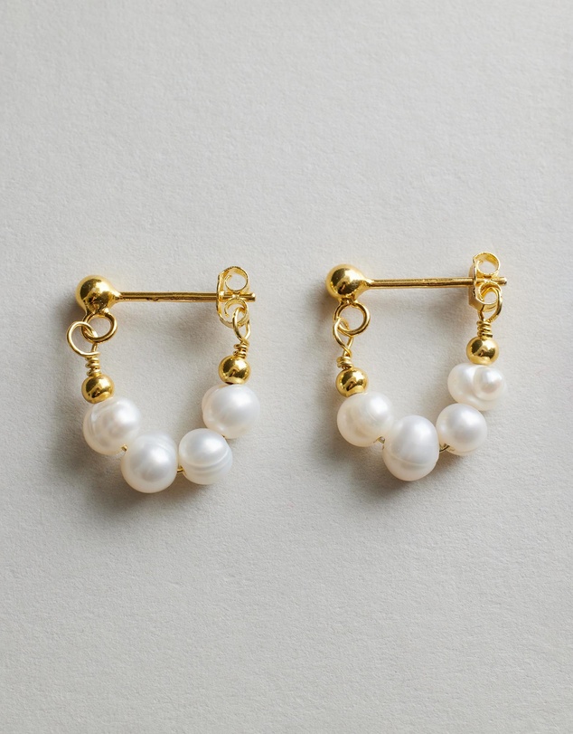 Native Sol - Mickie Pearl Hoops